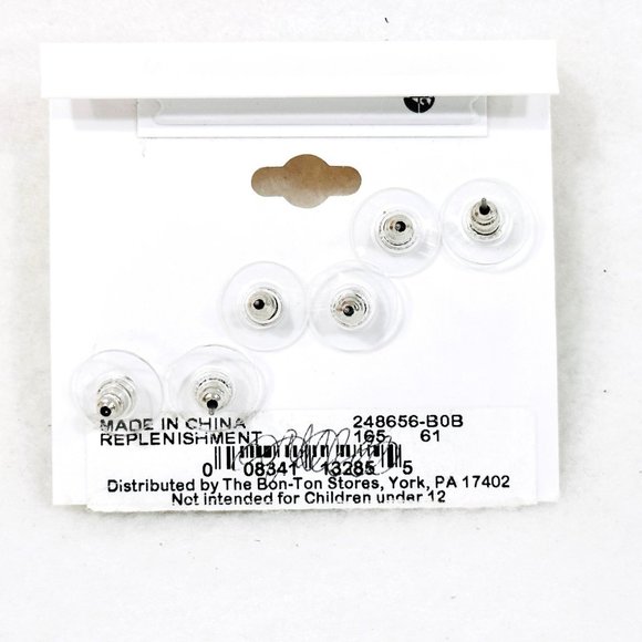 Three Pairs Vintage Studio Works Classic Half Round Enameled Earrings - New - Picture 3 of 4